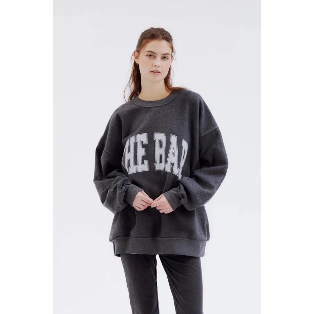 Women's The Bar Sweatshirt L Gray Varsity - Picture 8 of 8